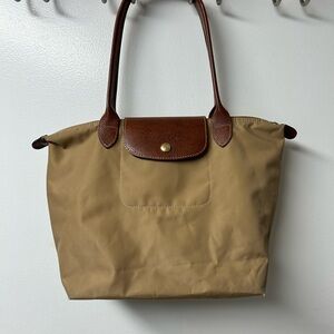 Longchamp Fawn-Coloured Le Pliage bag